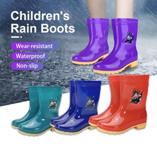 Rain Boots For Kids Protection Waterproof Nnon-slip Shoes Rainy Shoes KIDS Rain Boots 8-16 yrs Old