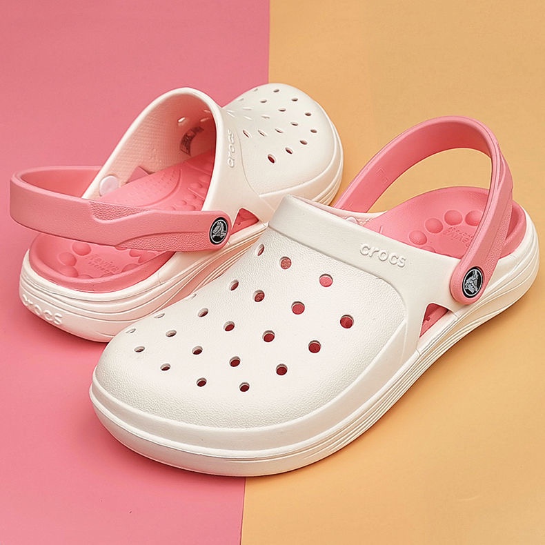Original Crocs solid color slippers classic clog bae flat sandals for women  | Shopee Philippines