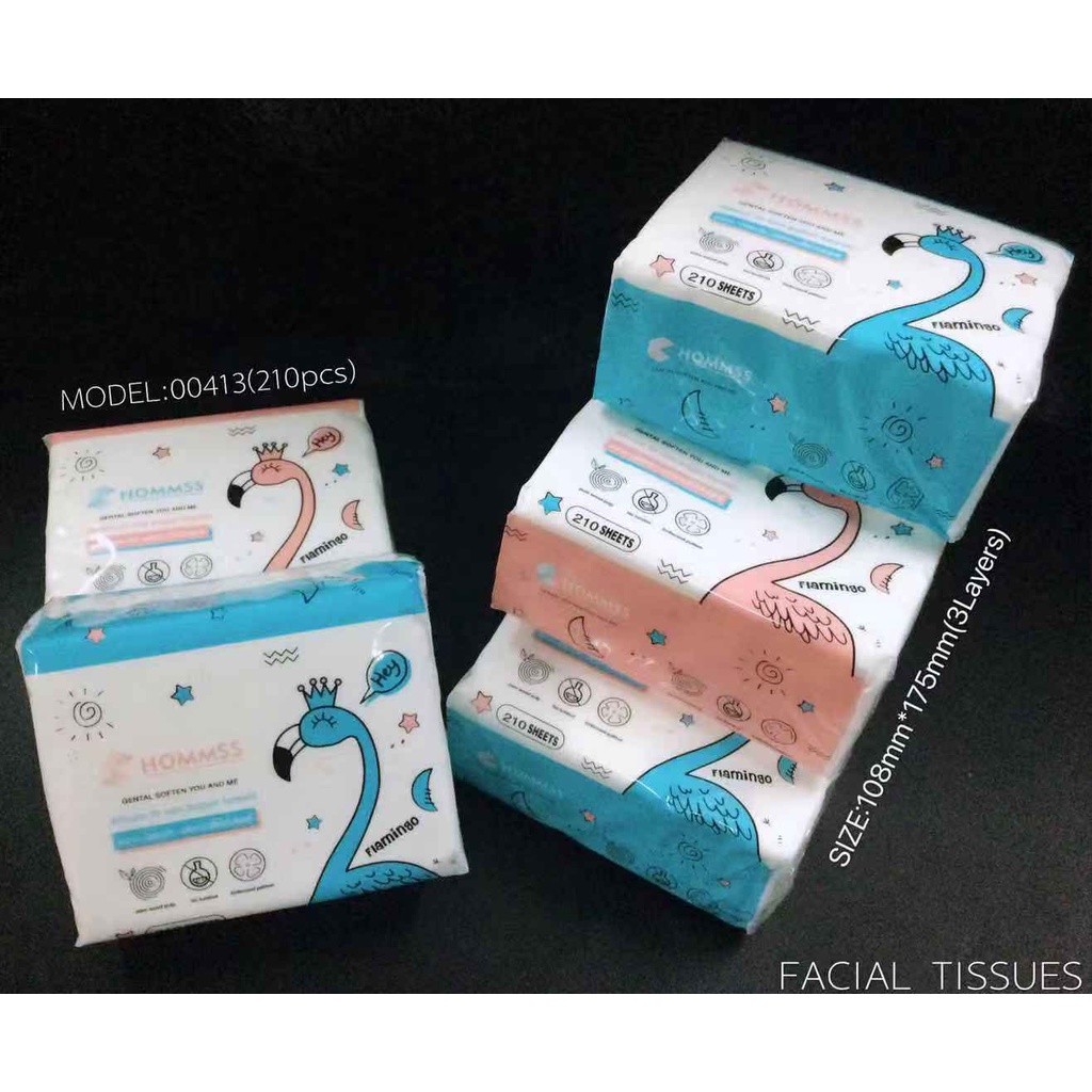 FT00413 18PCS/Pack 100 Wood Plup Disposable Facial Tissue 210 Sheets