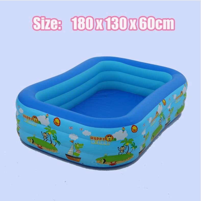 Swimming pool Three-tier inflatable outdoor swimming pool kids electric air pump family swimming - Image 7