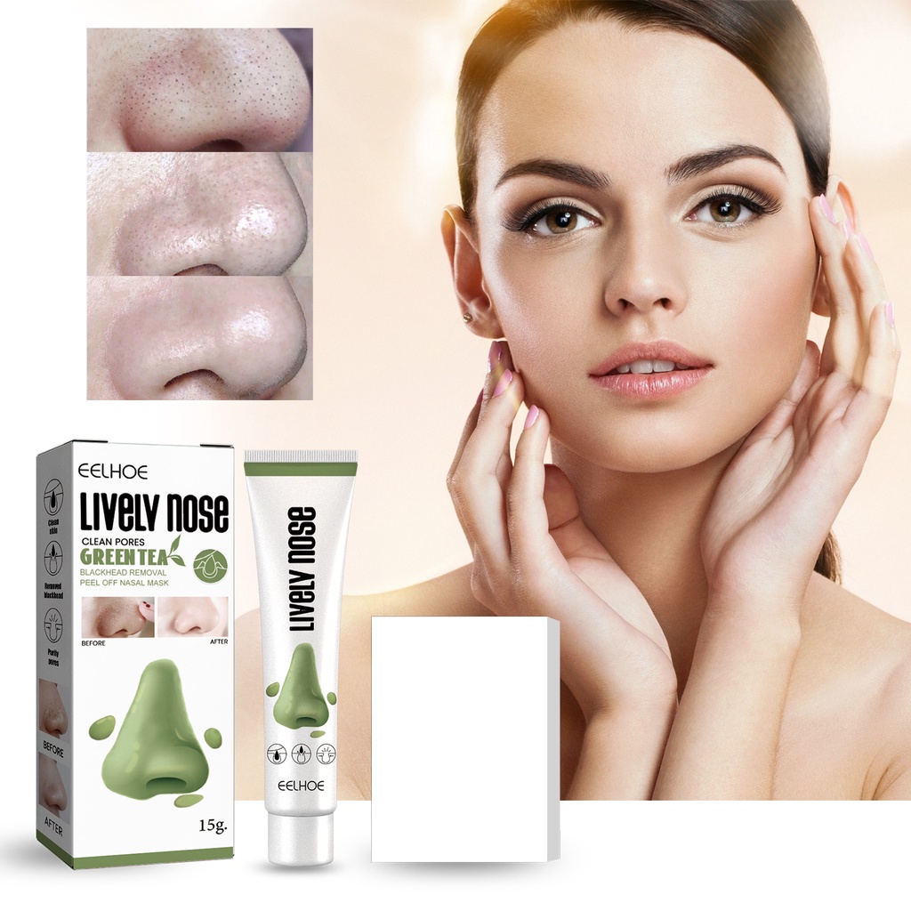 EELHOE LIVELY NOSE Green Tea Remove Blackhead Cream Nose deep cleansing ...