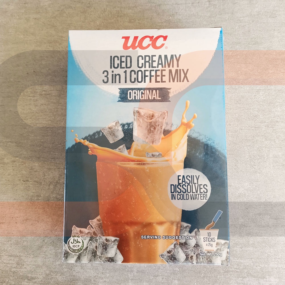 SC UCC Iced Creamy 3in1 Coffee Mix 10 x 25g complete mix of coffee