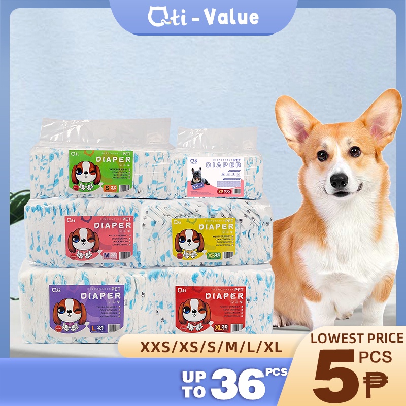 Qti Pet Diaper Dog Cat Diaper Disposable Diapers For Female and Male