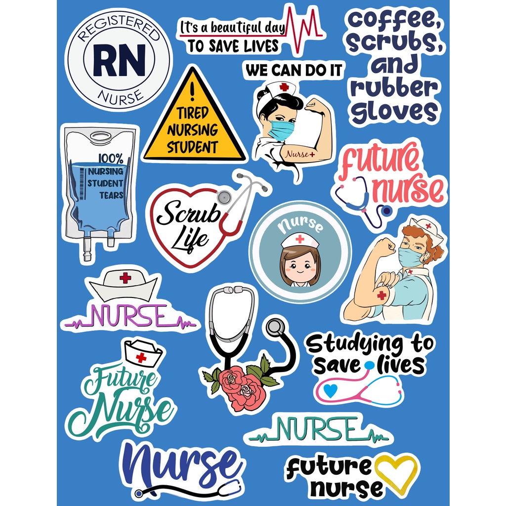 Cute Healthcare Stickers Nurse Stickers, Nurse Sticker Pack