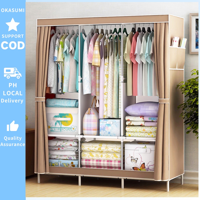 Non-Woven mga damit Wardrobe Big Size Clothes Storage Wardrobe ...