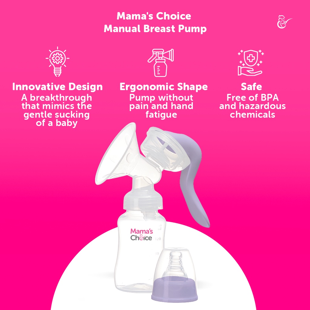Mama’s Choice Manual Breast Pump | Portable Pump for Breastfeeding