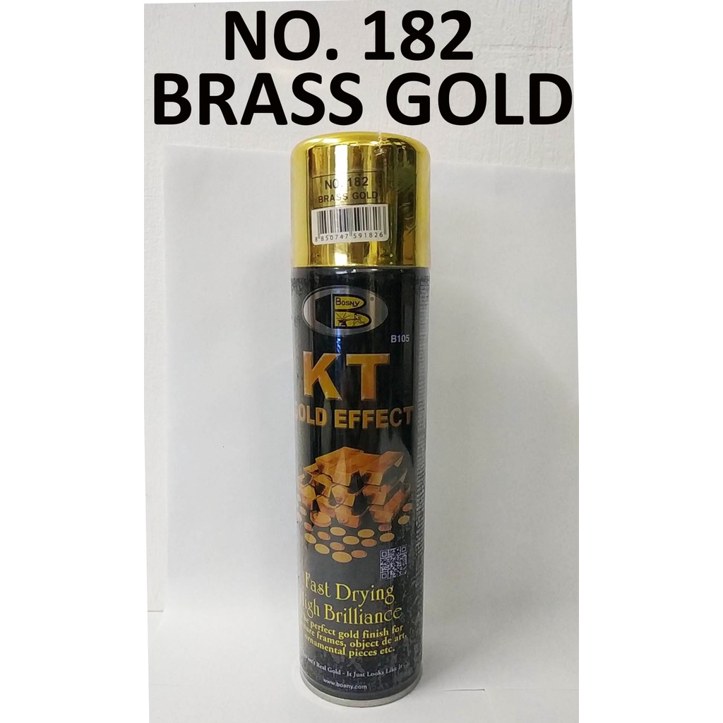 BOSNY SPRAY PAINT NO 182 BRASS GOLD KT GOLD EFFECT 225 GRAMS Shopee   Sg 11134201 23010 Ocnzmpfc0ylv41