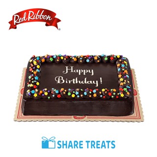 Red Ribbon Chocolate Dedication Cake Reg (SMS eVoucher)