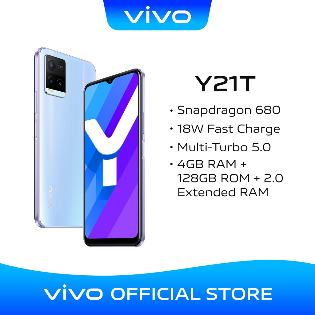 Vivo Y21T Gaming Phone Snapdragon 680 Cellphone 5000mAh Battery 18W ...