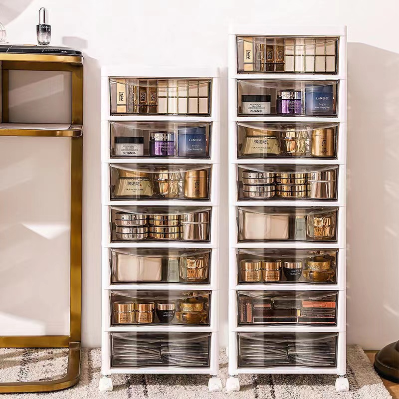 Drawer storage multilayer stationery lockers, movable