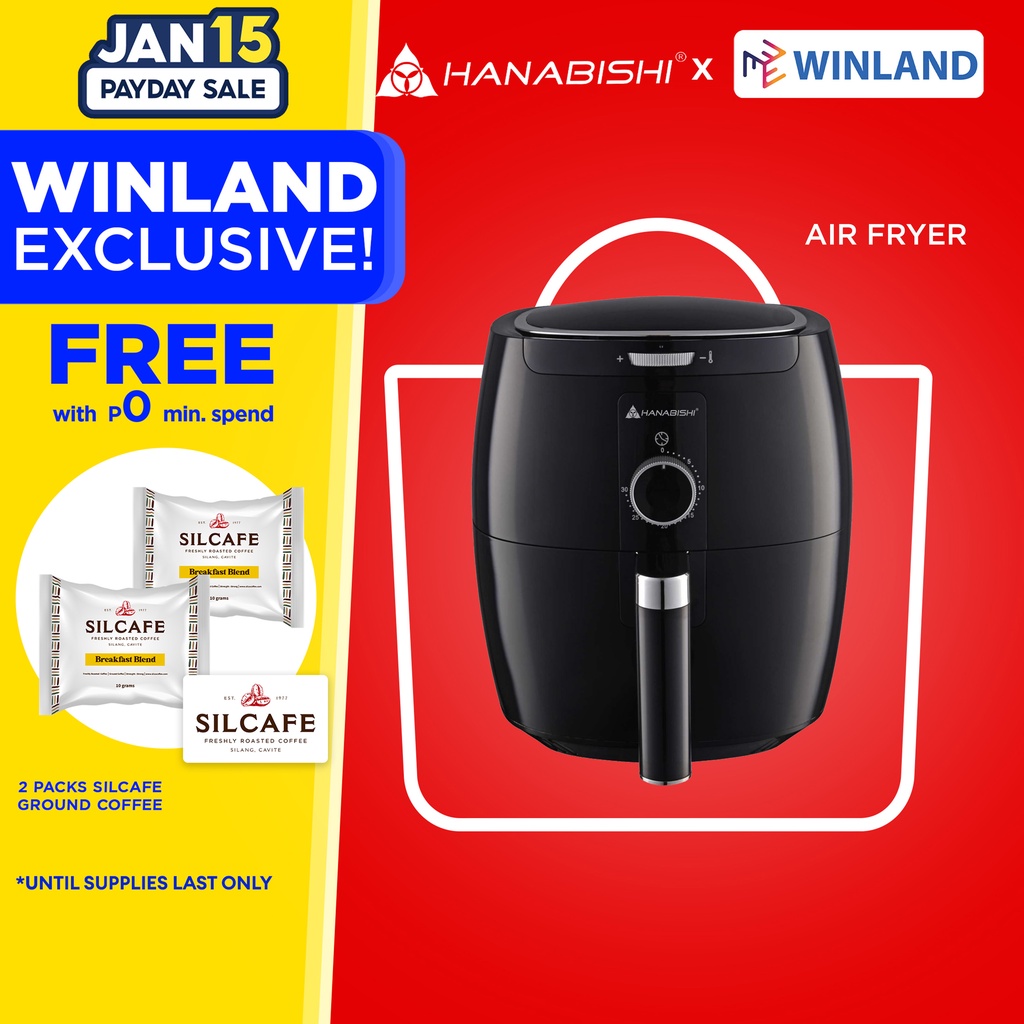 HANABISHI by Winland Air Fryer 3.8 Liter Bake Roast Toast Fry 1500watts