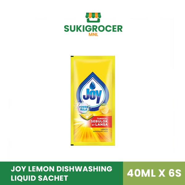 Joy Lemon Dishwashing Liquid Sachet 40ML x 6s Shopee Philippines