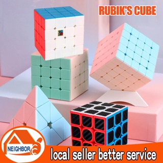 【In Stock】3*3/4*4/5*5 Pyramid Rubik's Cube Hot Macaron Toy Cube Macaron Rubik Color Game Professioal