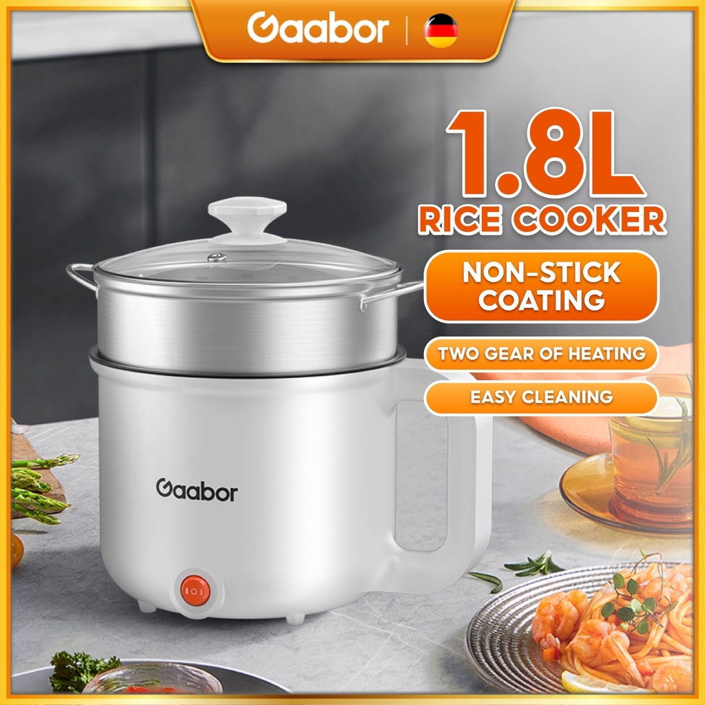 Gaabor Mini Rice Cooker, 1.8L/2.5L Multi-function Cooker Non-Stick