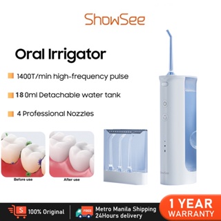 Xiaomi Showsee Water Flosser Dental Teeth Cleaner Electric Oral Irrigator Tooth Flusher 4Modes Floss