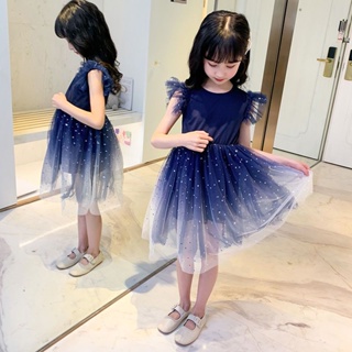 Dress For Kids 3-10 Years Old Summer Lace Mesh Princess Party Cute Fashion #6