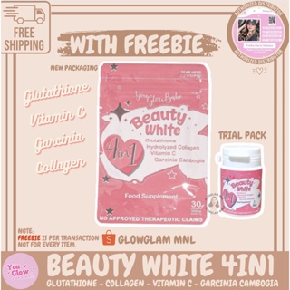 (WITH FREEBIE) You Glow Babe Beauty White 4in1 Glutathione Collagen Slimming Vitamin C 30 Capsules