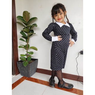 Wednesday Addams dress costume outfit for girls baby toddler adult teens twinning mommy baby Jeis