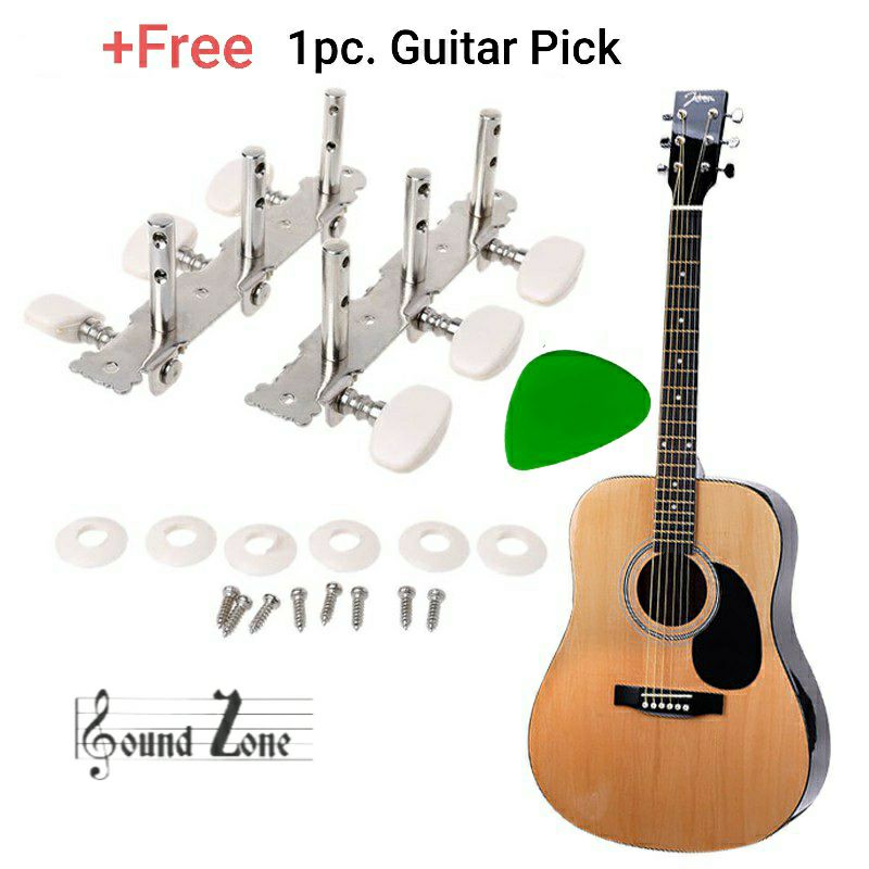 Guitar Acoustic Tuner Tuning Machine Heads Keys Pegs ( Ivory Look