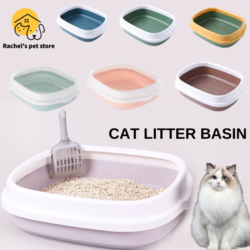 Cat Litter Box Basin With Scoop Kitten Cat Toilet Deodorization leakage prevention