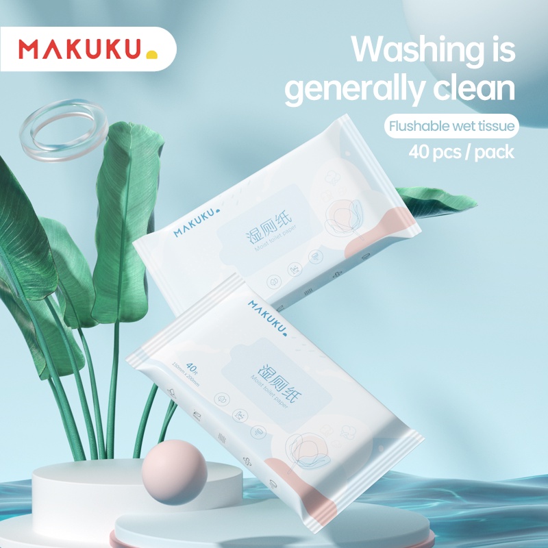 MAKUKU Flushable Wet Toilet Paper 40's | Shopee Philippines