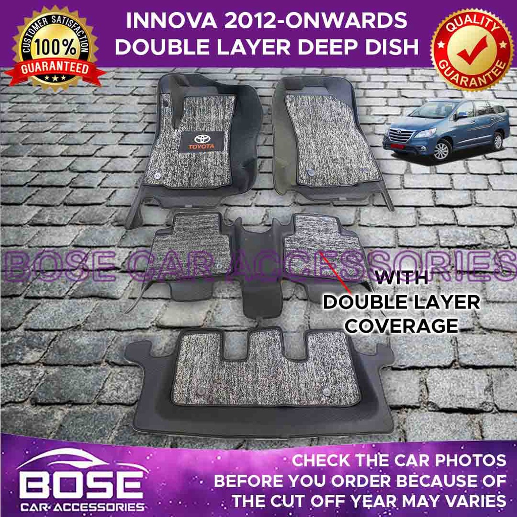 Toyota Innova 2012 Onwards Double Layer Deep Dish Matting Floor Liner