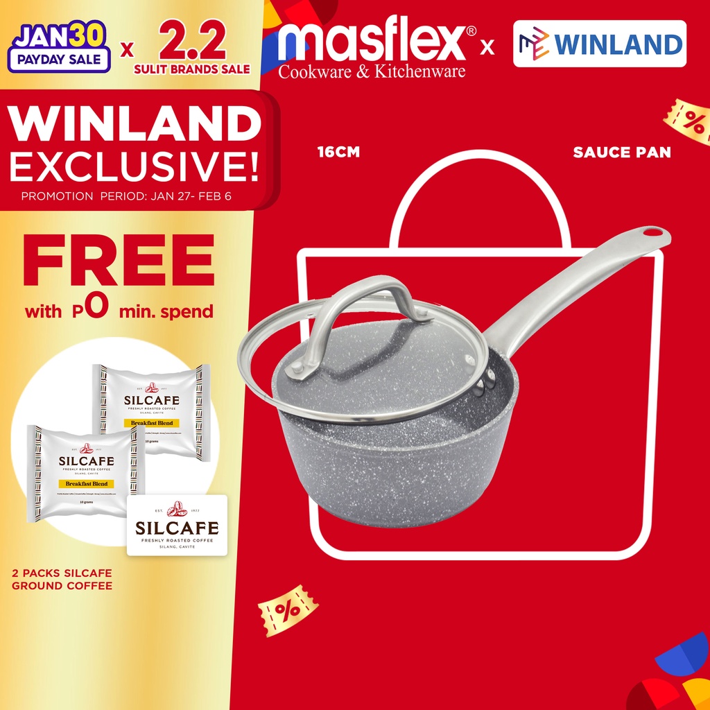 MASFLEX by Winland Kitchenware Forged Stone Non Stick Induction Sauce ...