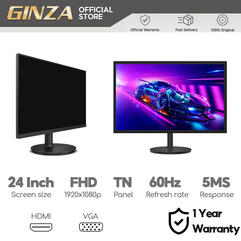 GINZA Monitor 24 Inch 22 Inch Monitor Computrt Monitor PC Monitor 24