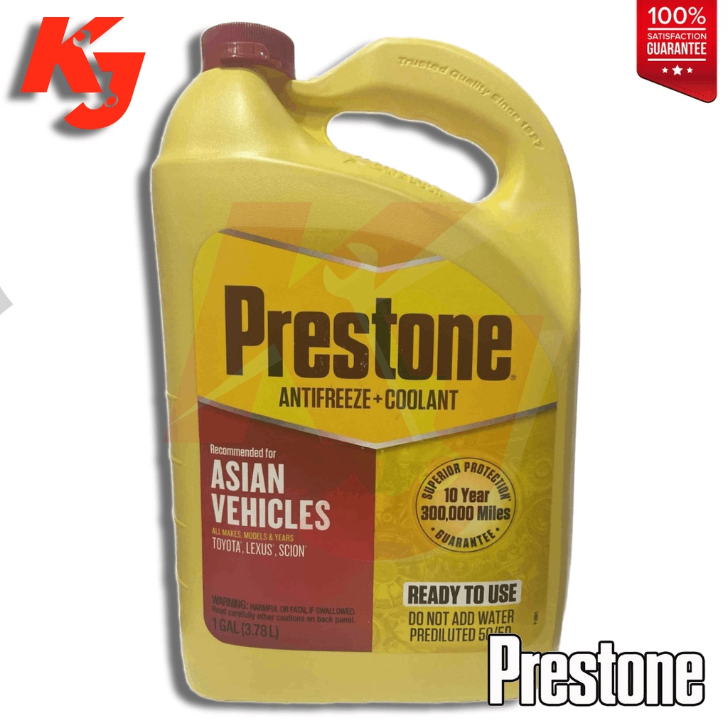 Prestone Antifreeze + Coolant 50/50 Prediluted Red 1 Gallon Shopee