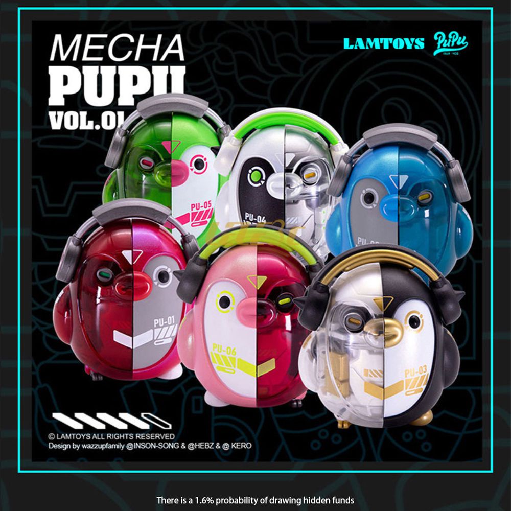 Genuine LAMTOYS Alien Penguin PUPU Semimechanical Series Penguin Model