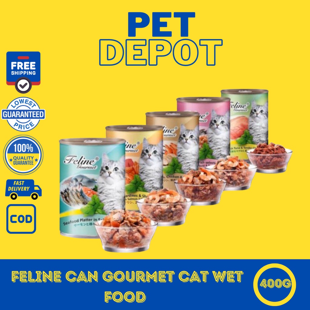 Feline Can Gourmet Cat wet food 400g | Shopee Philippines