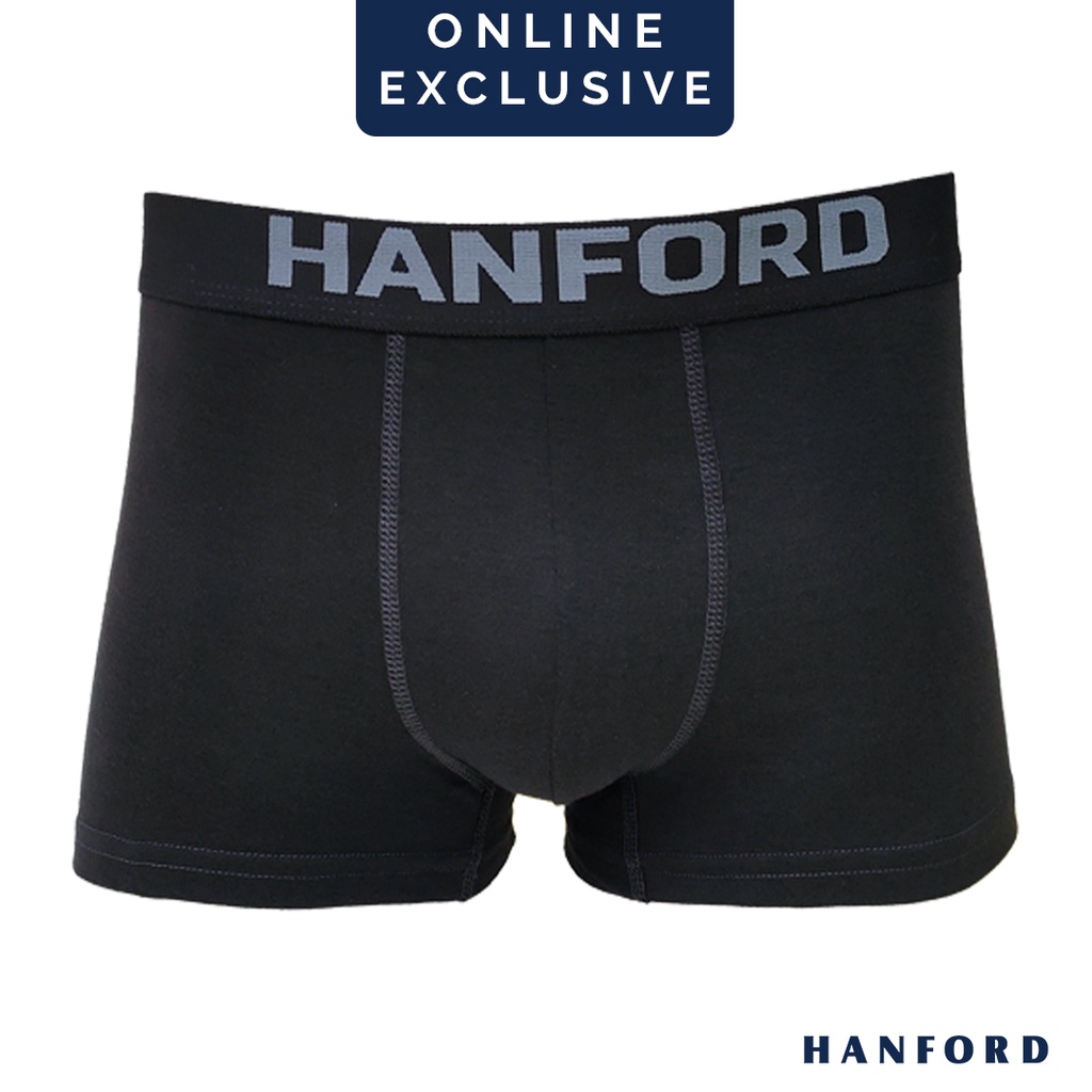 Hanford Men Natural Cotton Knit Boxer Briefs No Spandex OG Espresso