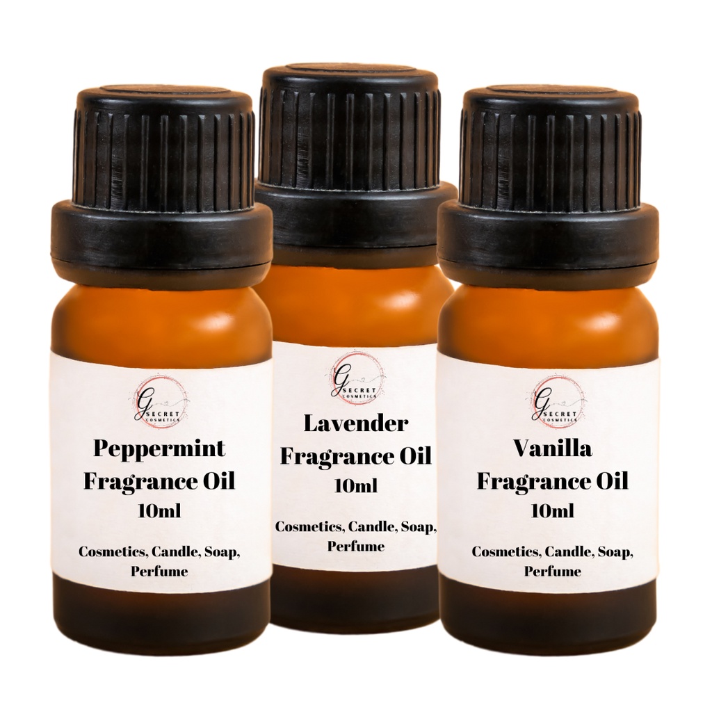 10ml Lavender, Vanilla, Peppermint Fragrance oil (oil burner, diffuser