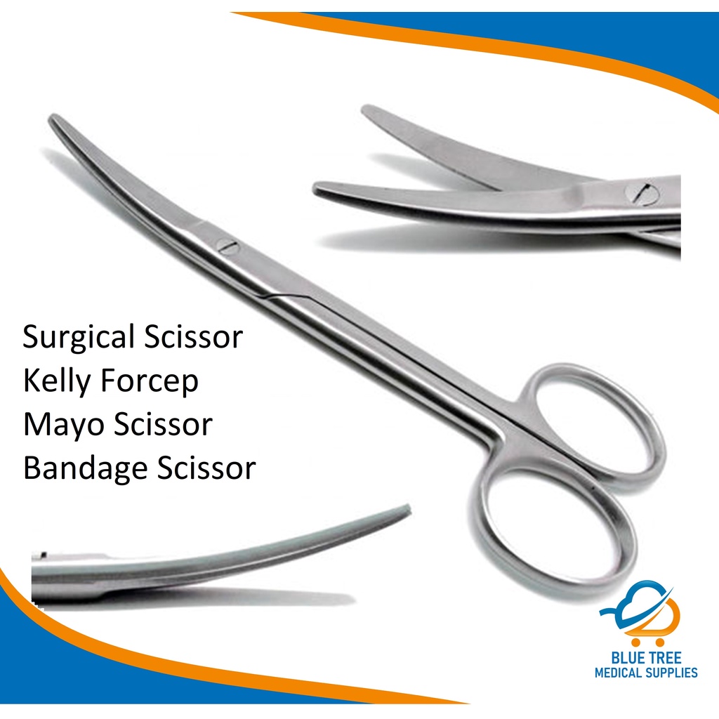 Surgical Scissors, Bandage Scissor, Kelly Forceps, Blade Holder, Mayo