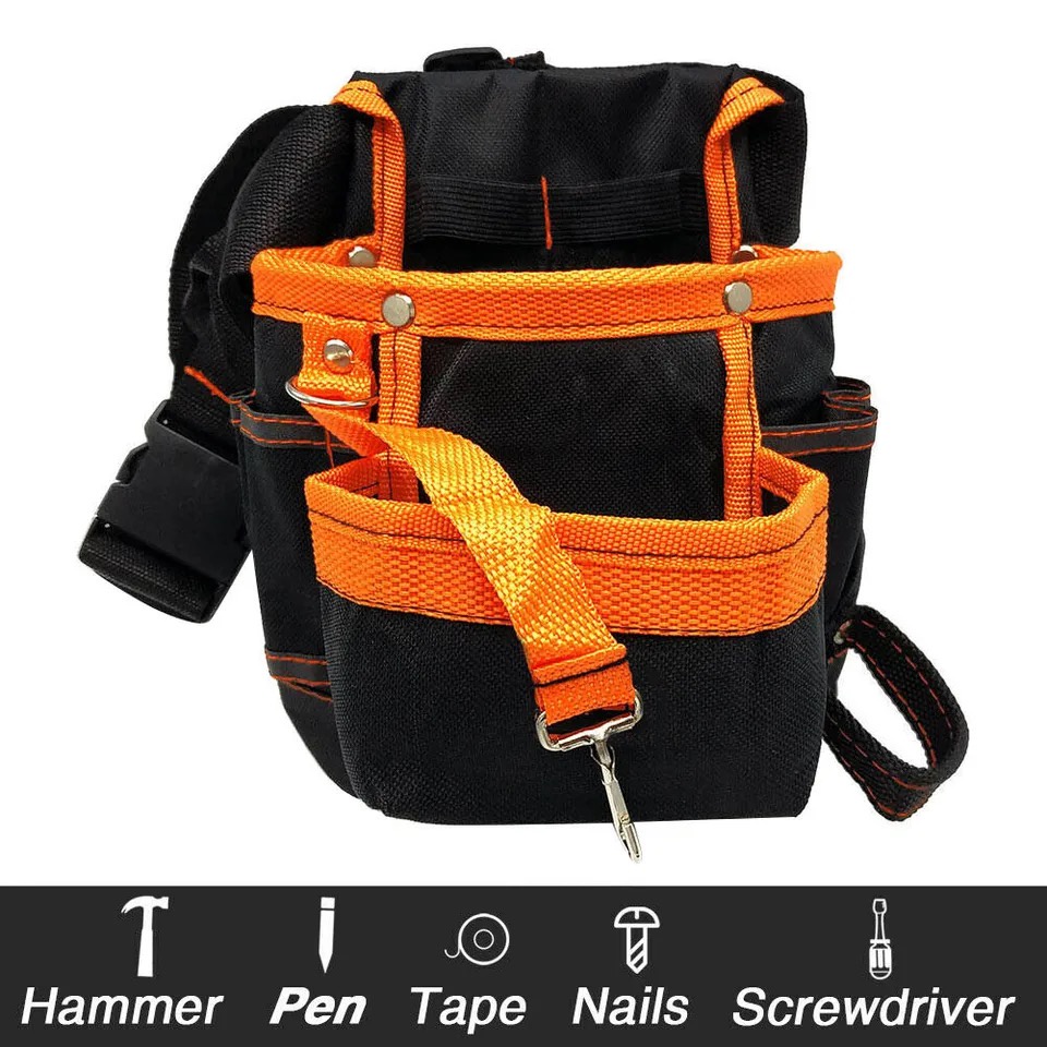 Oxford Tool Bag Belt Waist Bag Pouch Waist Pocket Outdoor Work Hand Tools Hardware Storage