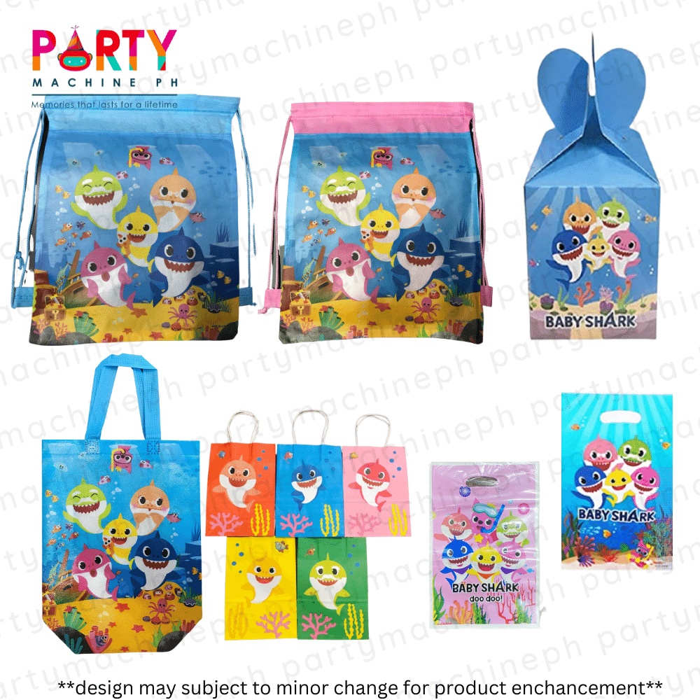 baby shark giveaways for birthday / baby shark paper bag / baby shark