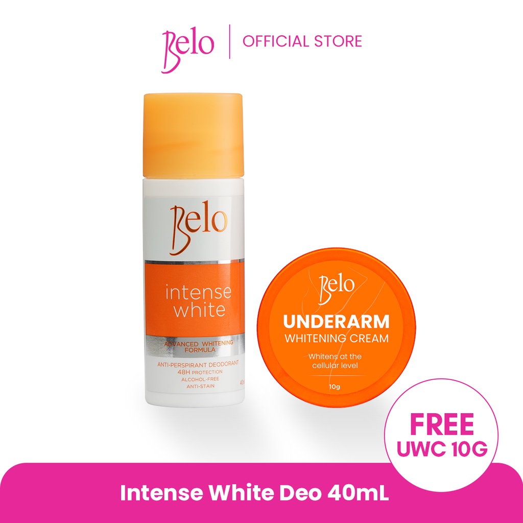 Belo Intense White Deo 40ml + Free Underarm Whitening Cream 10g