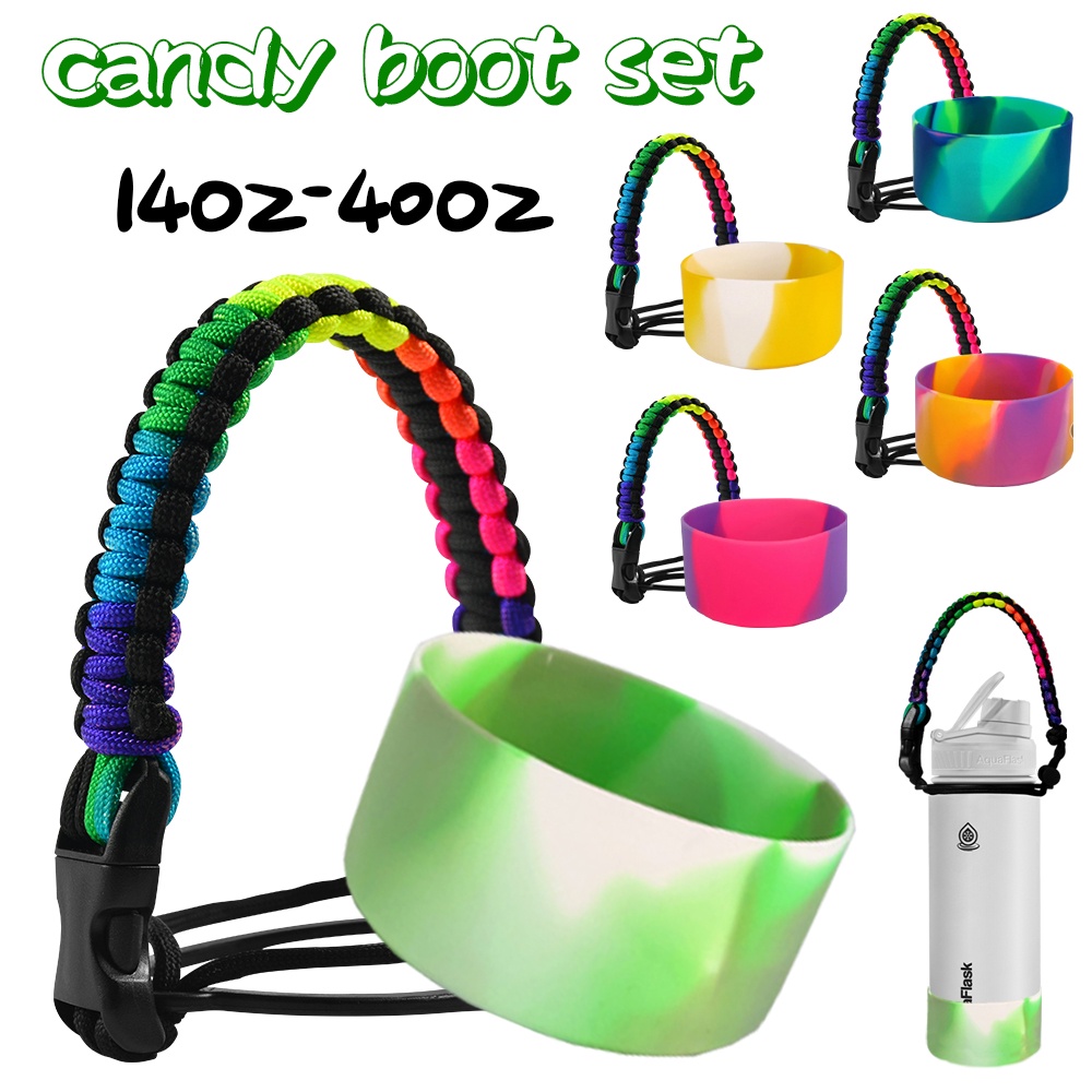 Aquaflask Accessories 22oz Boot And Handle Set Candy Boot And Paracord