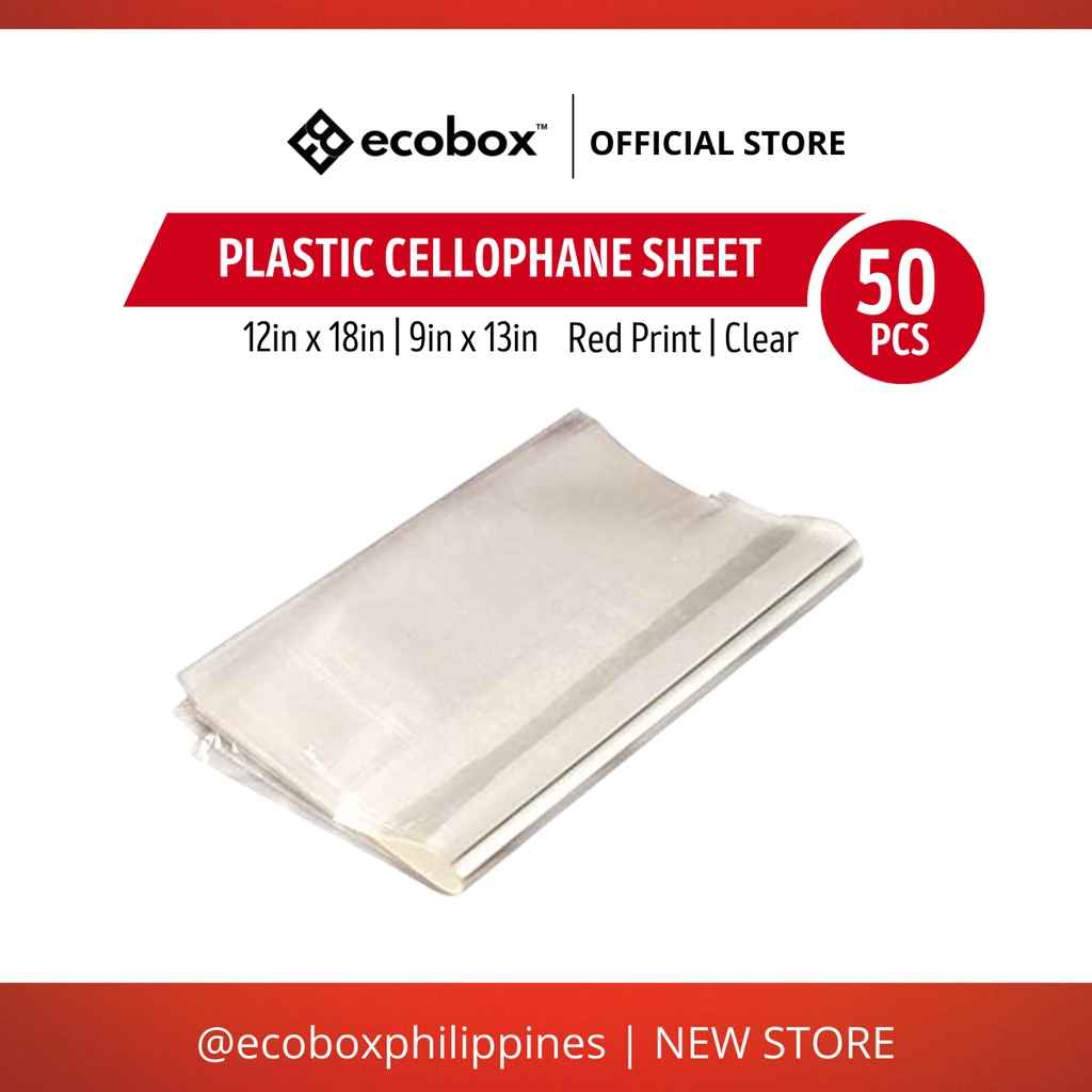 Ecobox Plastic Cellophane, Cello Sheet, Plastic Ensaymada, Bread