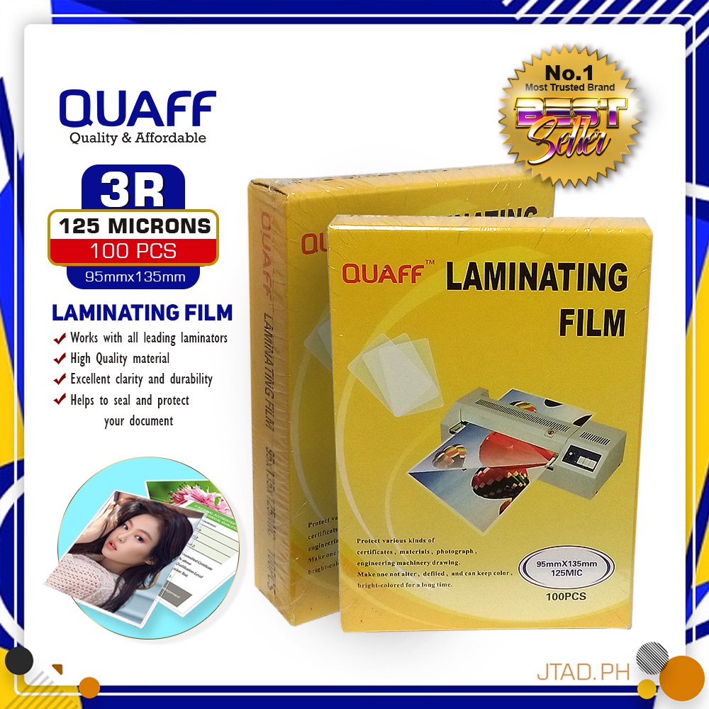 3R Size QUAFF Laminating Film 125micron and 250micron Hot Lamination
