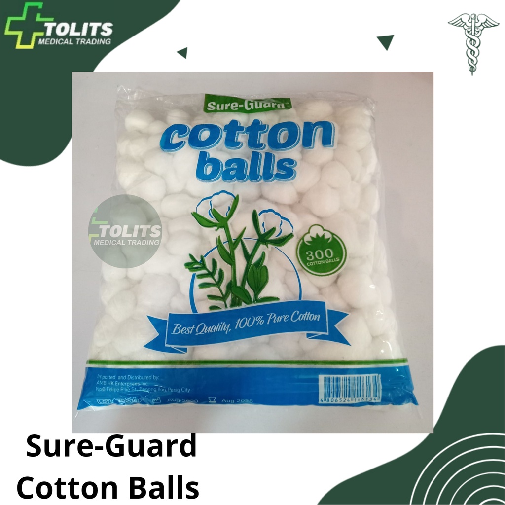 SUREGUARD COTTON BALLS (300 COTTON BALLS) Shopee Philippines