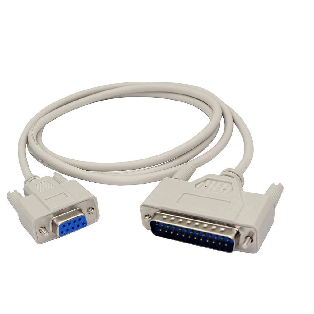 Printer Serial cable DB9 Female connector DB25 Male connector