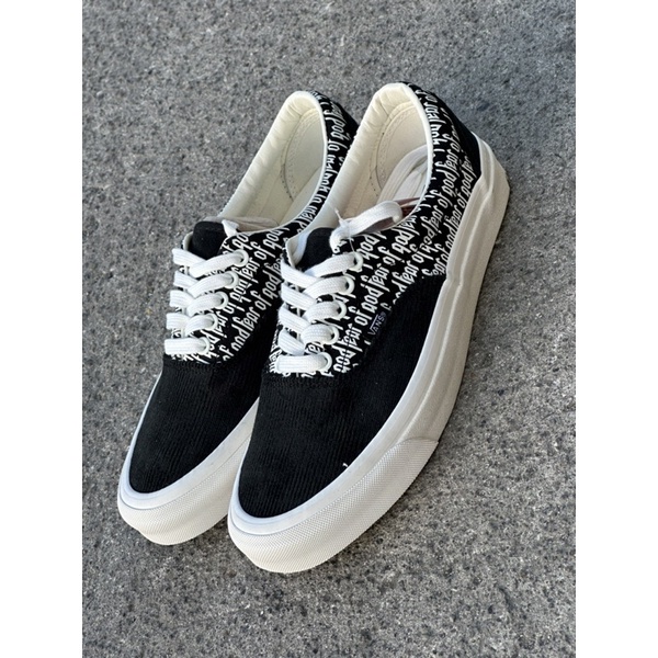 Fear of god vans black and white best sale