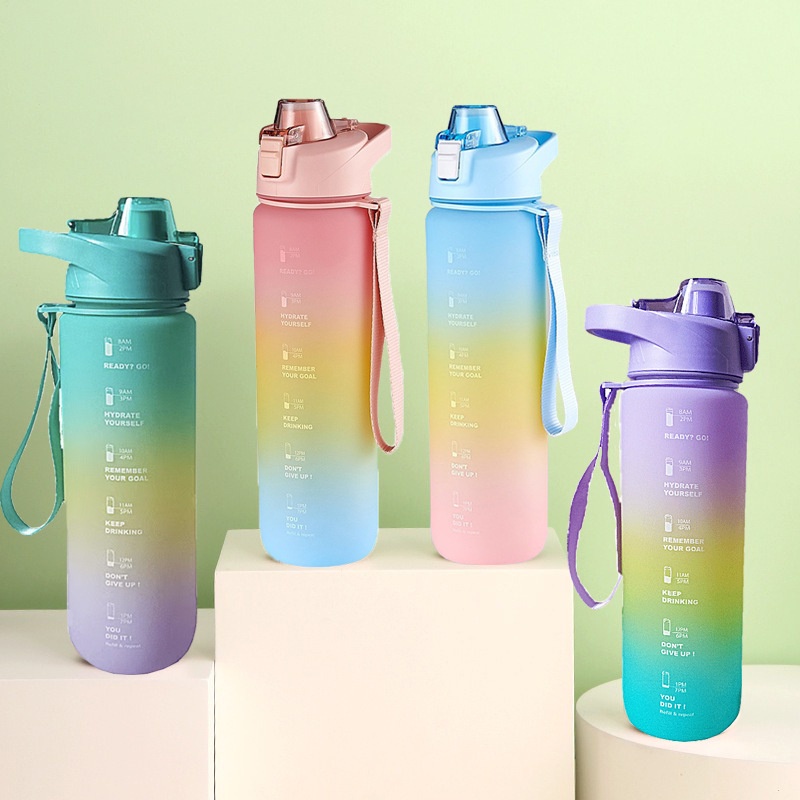 tumbler aquaflask 1100ML Three-Color Rainbow Gradient Color Large ...