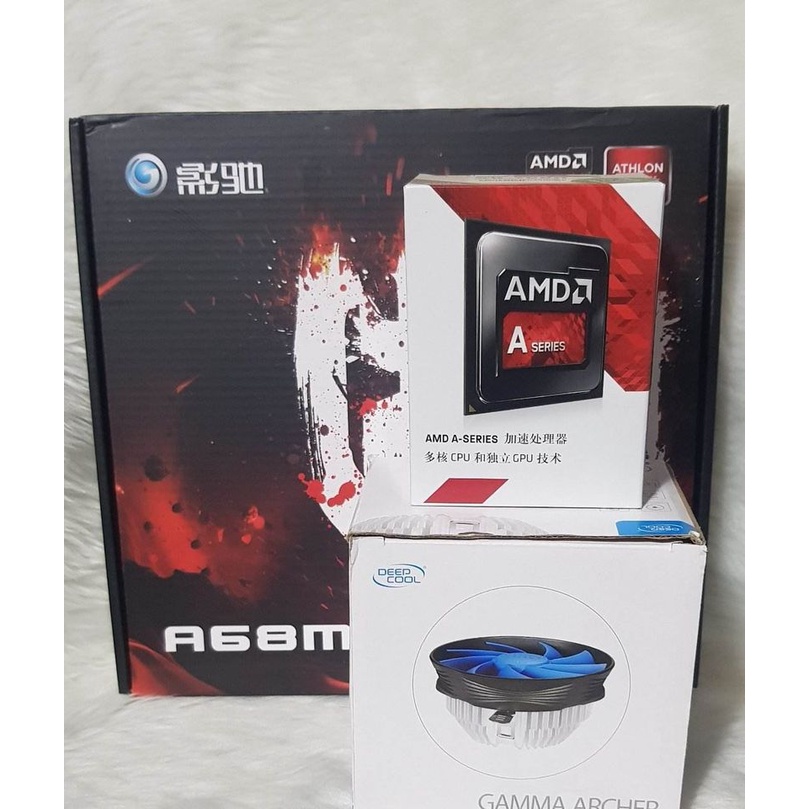 AMD A87680 + GALAX A68M MOTHERBOARD + DEEPCOOL GAMMA ARCHER Shopee
