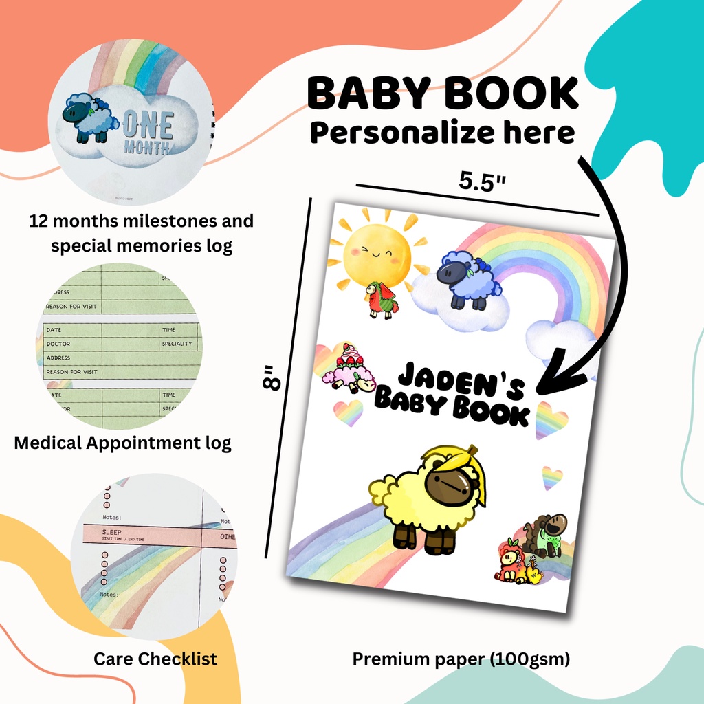 Baby book/New born journal Milestone Tracker, Baby Memory Book