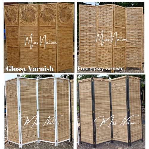 DIVIDER PARTITION / ROOM DIVIDER / OFFICE DIVIDER / 1 2 3 4 5 PANEL MAHOGANY WOOD FOLDABLE