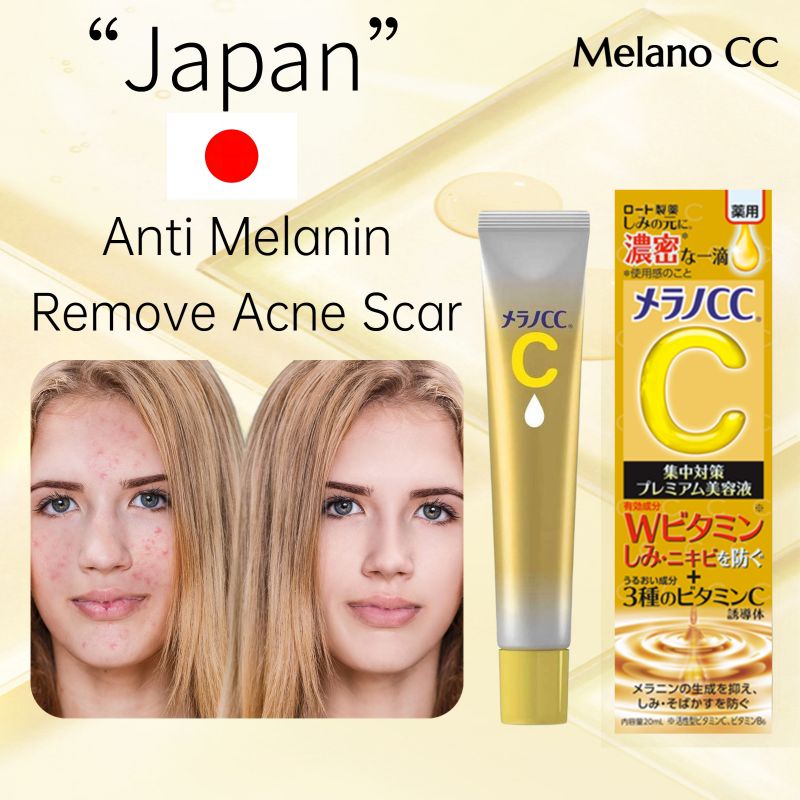 Japan Vitamin C Whitening Cream Rohto Melano CC Acne Pimple Marks