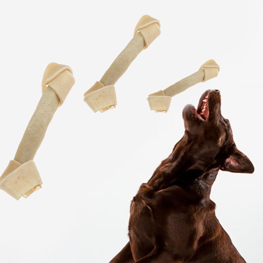 Bonnie's Choice cowhide Rawhide Natural Knotted Bones 20cm Shopee