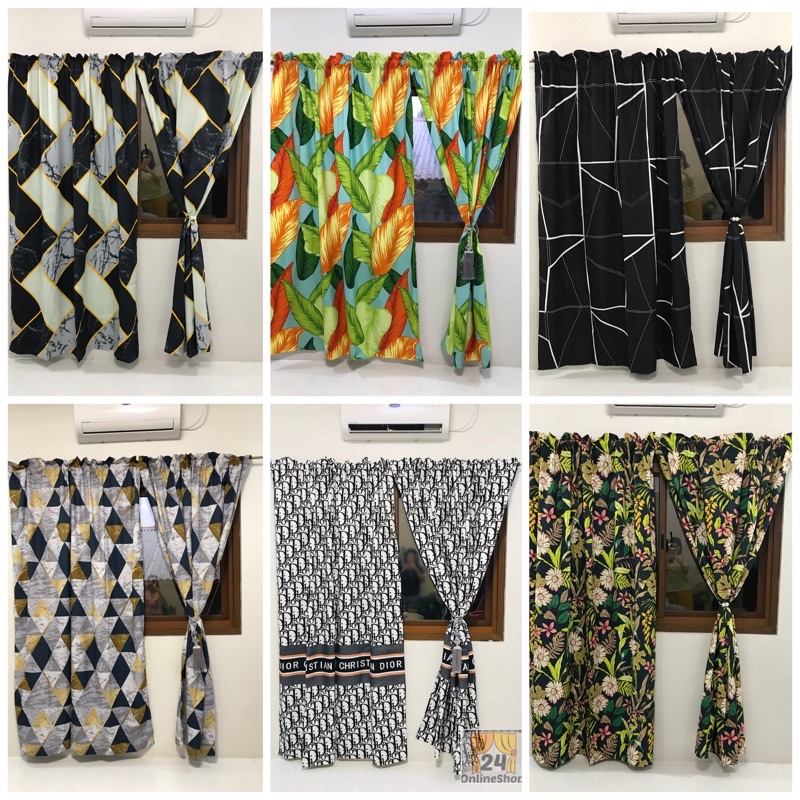 100% Canadian Curtains (non ring curtains) 60x85 | Shopee Philippines